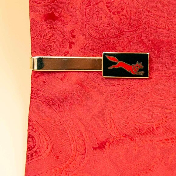 RUNNING RED FOX TIE BAR - MbTDDRBr1 - Picture 1 of 4